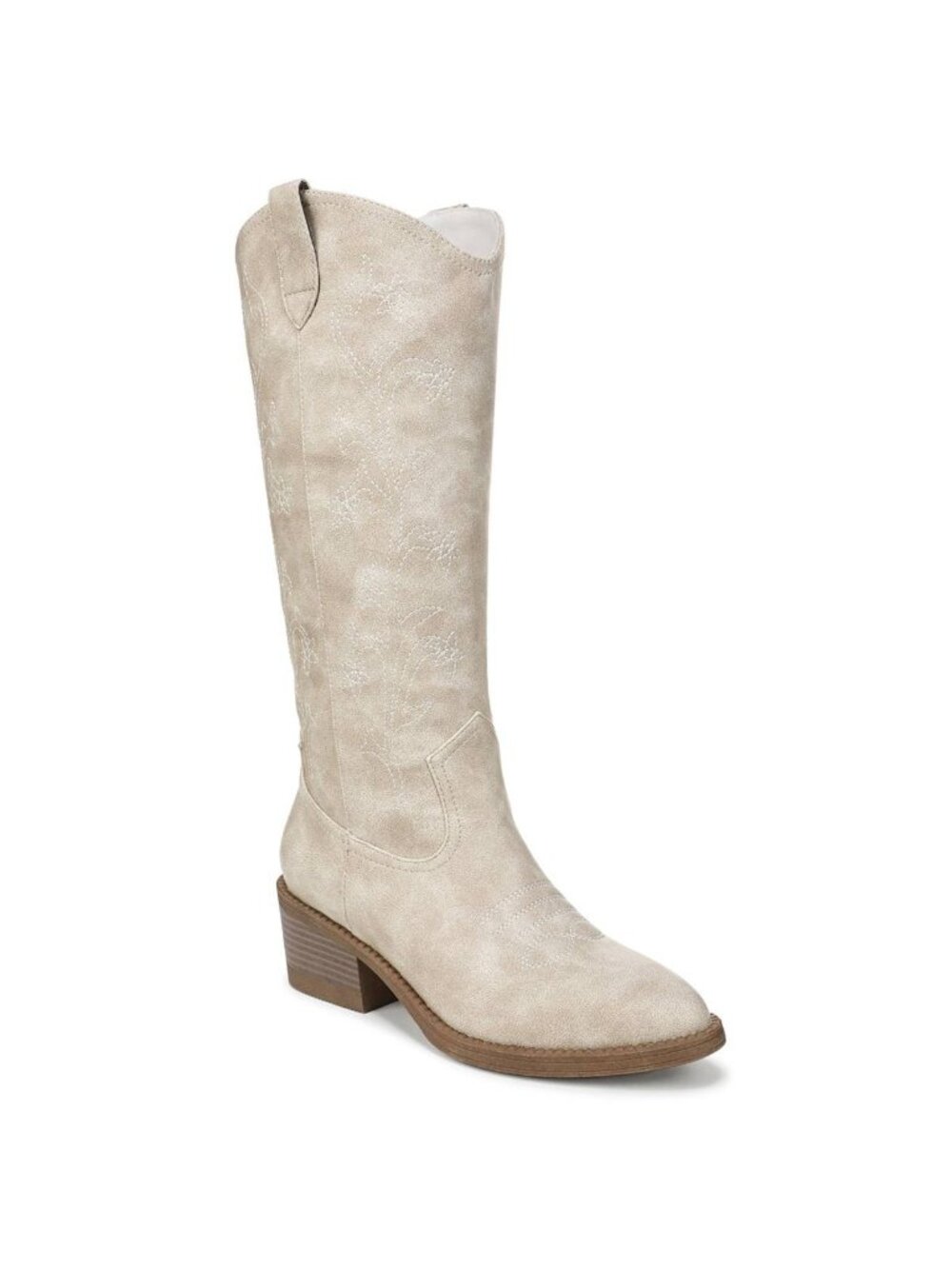 Blowfish Malibu Womens Radio Almond Toe Slip On Western Boot Bone Size 9 NIB